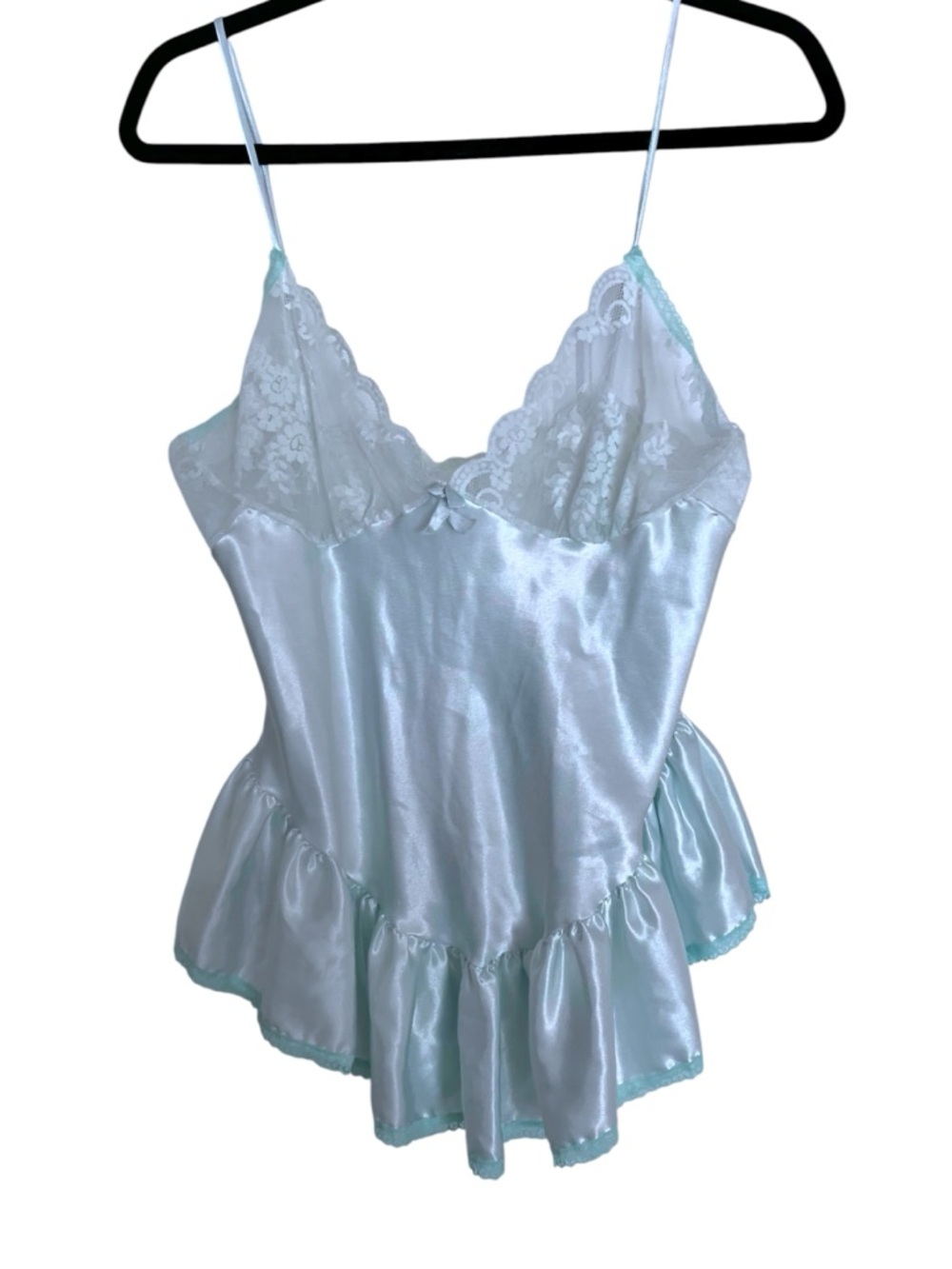 Vintage Slip Satin Style Lace Peplum Tank Top Small/Medium Best